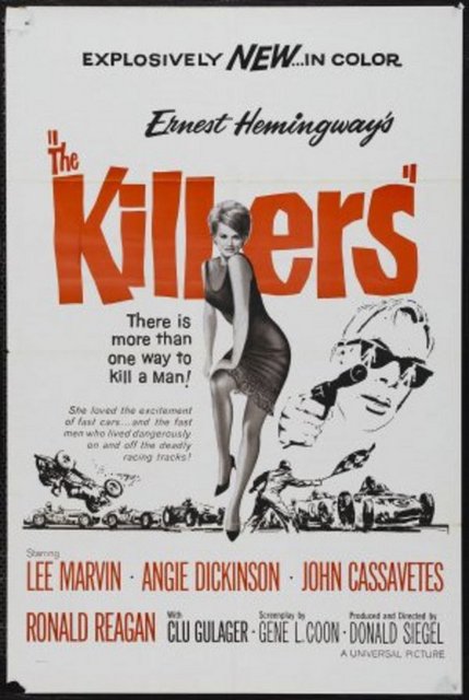 12-The Killers (1964) -  - Ernest Hemingway'in romanın ikinci sinema uyarlaması, 'polisiye' örgüsünden ziyade iki kiralık katiline odaklı akmıştır. Sert Lee Marvin ile tekinsiz Clu Gulager'ın oluşturduğu bu çift, kendilerini kimin tuttuğunu öğrenmeye çalışırlar filmin tamamında. Bu da sporcu, femme fatale, hırsız ve dolandırıcı gibi kavramlardan toplumsal yozlaşmaya götürür bizleri.