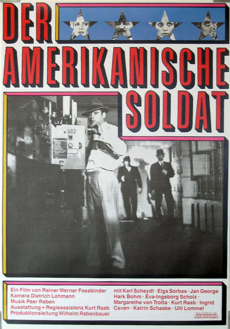 7-Amerikan Askeri (Der Amerikanische Soldat / The American Soldier) (1970) -  - Rainer Werner Fassbinder'in elinde 'anti-kahraman'a dönüşen 'kiralık katil' portresinin Soğuk Savaş tabanı da mevcut! Eşcinsel göndermelerle ve cinsel tercihlerle donatılan eserin, Melville'in "Kiralık Katil"inin etkisiyle bireyin psikolojisine odaklandığı kesin. Bu da siyah-beyaz ve minimalist dokunan yalnızlığın resmini, 'savaş ile aile arasında' bir düşünceyle canlandırıyor.