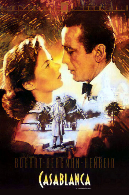 2- Casablanca (1944): 16. Akademi Ödülleri'ne damgasını vuran yapım, Hollywood klasikleri arasında özel bir yere sahip. Yönetmenliğini Michael Curtiz'in üstlendiği filmde Humphrey Bogart, Ingrid Bergman, Claude Rains ve Paul Henreid gibi dönemin usta oyuncuları başroldeydi.