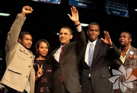 Barack Obama - Usher - Kerry Washington
