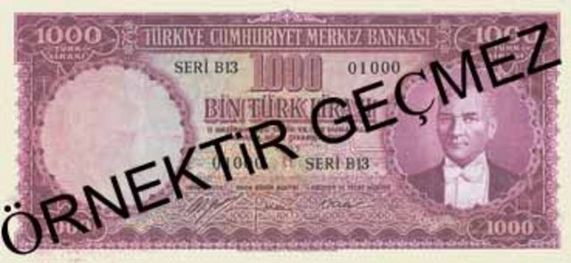 1952-1971 basımları 1958 yılında Banknot Matbaası kuruluncaya kadar Amerika Birleşik Devletleri, İngiltere veya Almanya'da bastırıldılar