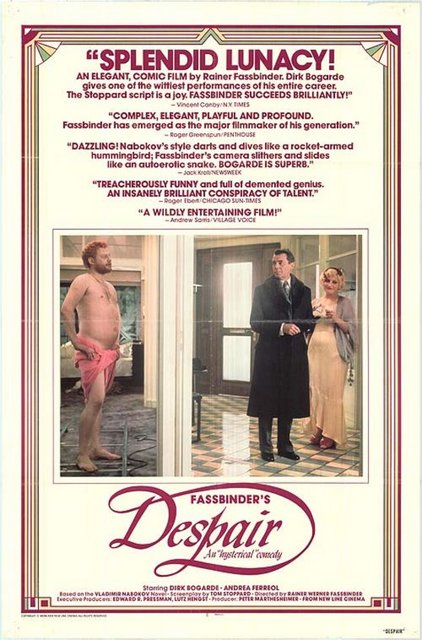 10-Cinnet (Despair) (1978) -  - Nazi Almanya'sından eşcinsel bir göçmenin hafif 'gerçeküstücü' öğelerle sarılı hikayesi. Rainer Werner Fassbinder'in son filmlerinden... -