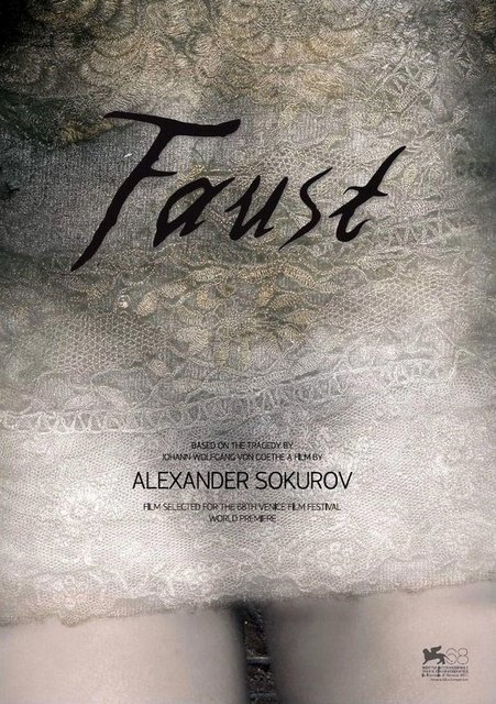 5-Faust (2011) -  - Efsanelere konu olmuş 'Faust'un hikayesi bu sefer 'lider öyküleri'ni durağanlaştırmasıyla adından söz ettiren, yeni kuşakta Tarkovsky'nin ruhunu en iyi yansıtan Aleksandr Sokurov'un merceğinden perdeye yansıyor. Süresi iki saati geçen bir sinema şöleni bizleri beklerken, 'mayınlı bölge' işleviyle de yüzleşme ihtimali var beklentiyi farklı tutan seyircilerin.
