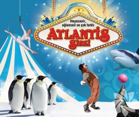 Atlantis Sirki İzmir'de!  -  - Birbirinden heyecanlı akrobasi gösterileri, fanatik köpeklerin futbol şovu, nefes kesen köpekbalıkları, akıllı foklar ve sevimli penguenler 23 Nisan'da İzmirli çocukları eğlendirecek. -  - Atlantis Sirki'nde izleyenleri; köpekbalıklarıyla dolu bir havuzda yüzen dalgıçlar, akıllı Alaska fokları, penguenler, komik palyaçolar, jonglörler, çok çeşitli akrobasi hareketleri, ilüzyon, çemberli trapez, havada denge, hulla hoop gibi birbirinden heyecan verici şovları ve eğlenceli gösterileri bekliyor.