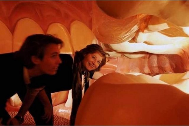 35 metrelik insan görünümlü binada dolaştıkça insan vücudunun bütün organları, hakkında bilgi sahibi olabiliyorsunuz. -