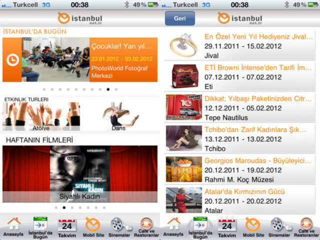 **Türkiye'nin ilk internet şehir rehberi olan  www.istanbul.net.tr'nin iPhone uygulamasıyla İstanbul şehir yaşamına ait tüm bilgilere kolayca ulaşabilirsiniz. Müzikten sinemaya, sergiden tiyatroya farklı alanlardaki etkinlik bilgilerini bulabileceğiniz bu uygulama da ücretsiz.  -