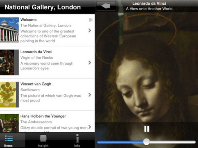 **Batı Avrupa'nın en geniş resim koleksiyonlarından birine sahip olan Londra'daki National Gallery'nin hazırladığı bu uygulama ile müze içindeki tüm eserleri görebilir yakınlaştırıp en ince detayına kadar inceleyebilirsiniz.