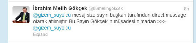 Olayın ortaya çıkmasından sonra daha sert bir üslup kullanan Başkan'ın hesabından bu sabah da "Danışman"ı mesajı paylaşan kadın takipçiye yönelik uyarı tweetleri attı.