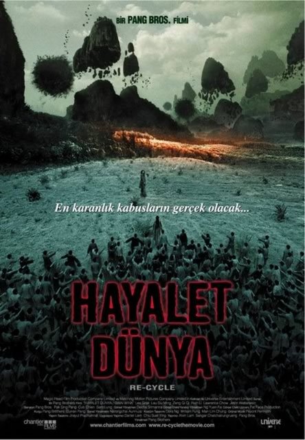 14-Hayalet Dünya (Gwai Wik / Re-Cycle) (2006): Bir korku romanı yazarının gözünden böylesi bir eğilimi harekete geçiren ve Carpenter'ı kıskandıran bir eser. "Hayalet Dünya", "Çılgınlığın Ötesinde"nin 'canavar'lara kapıldığı için yapamadığını efekt ve kurgu yüklü görsel güçle perdeye aktarmış. Elbette Pang Kardeşler kalitesiyle...