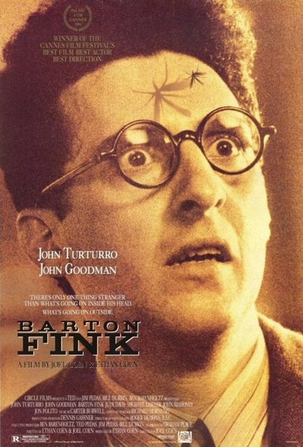 4-Barton Fink (1991):Coen Kardeşler'in Hollywood'un erken dönemindeki 'kara film' aşkını açığa çıkardığı filmleri. Fazlasıyla sinemaya ve B filmlerine saygı duruşunda bulunan yapıtın otel algısıyla Hitchcock'tan Michael Curtiz'e uzanan bir çizgide hareket ettiği kesin. Sürprizleri, motifleri, sahneleri ve detaylarıyla halen sinema çevrelerine konu olmayı sürdürüyor.