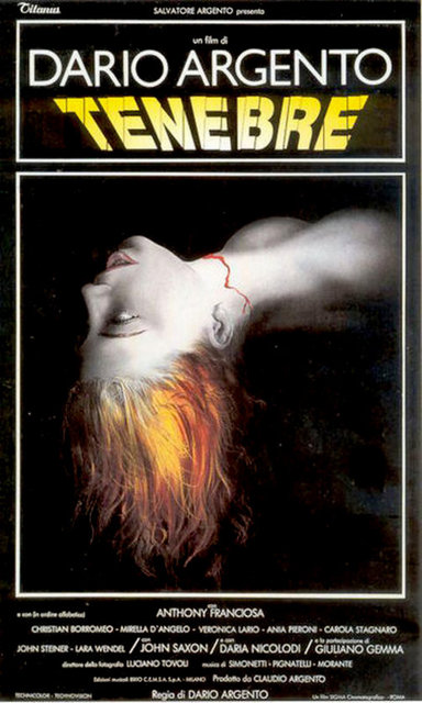 19-Tenebre (Tenebrae) (1982): "Kristal Kanatlı Kuş" ile kariyerinin ilk giallo filmini veren Argento, esasen "Tenebre"de yaptıklarıyla ses getirmiştir. "Çığlık"tan başlayarak birçok eseri etki altında bırakan film, 'cinayetleri kopyalama'dan 'iki katilli seri katil düşüncesi'ne, 'katilin bakış açısından gösterilen planlar'dan 'luma vinç şovu'na kadar aklımızda... İtalya'nın ABD'deki 'slasher filmleri'ne cevabı olarak anılabilecek, bir seri katilin insanları doğradığı, üzerinin de 'kan' ve 'cinsellik' dozajıyla doldurulduğu 'giallo filmleri'nin en önemli örneklerinden biri.