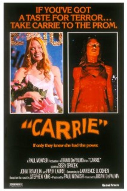 4. Carrie (1976, yön. Brian DePalma)