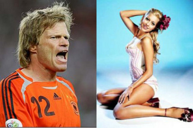 4 - Almanların efsanevi kalecilerinden Kahn, hamile karısını 21 yaşındaki parti kızı Verena Keth'le aldatmıştı.