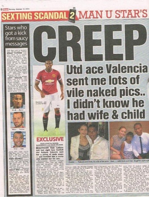 Cinsel ilişki önermek için karısının arkasından iki kadına çıplak fotoğraflarını gizlice gönderen 29 yaşındaki milli futbolcunun , iki kadını Manchester'da bir otelde seks partisi yapmaya davet ettiği öğrenildi.