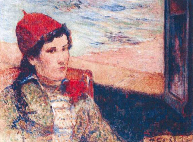 Paul Gauguin, 1898 "Girl in Front of Open Window"