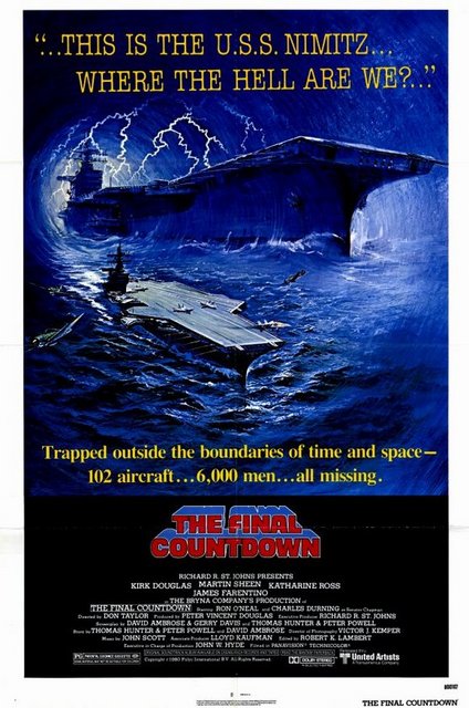 14-The Final Countdown (1980) -  - Günümüzden Pearl Harbor saldırısı dönemine ışınlanan, bir anlamda zamanı değiştirme şansına kavuşan bir uçak gemisi... Askerler, liderler, hiyearşi, Japonlar ve dahası... Kirk  Douglas, Martin Sheen ve Katharina Ross'un önderliğinde özel konulu bir paranoya öyküsü...