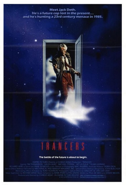 13-Trancers (1985) -  - Polis ya da kelle avcısı olarak anılabilecek Jack Deth, 1985'e kaçan Whistler'ı kovalamak için görevlendirilir. Amaç ise 'zombi' benzeri telekinetik güçlere sahip bir grup yaratığın işlediği suçlara son vermektir. Bu da 80'lerin nostalji duygusunu punk kültürü, aksiyon, müzikler, aşk ve daha nicesiyle canlandırır. Bu durum birçok türü iç içe geçirirken, devam filmine de açılan bir 'avlama' esasını devreye sokmasıyla sivrilmiştir. -