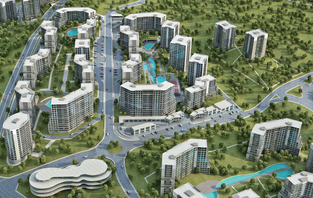 TUZLA - EVORA ISTANBUL -  - 20.000'den fazla kişiye ev sahipliği yapacak 5 parsel ve 44 bloktan oluşan projede, 3 ayrı alışveriş caddesinin yanı sıra squash'tan SPA'ya hizmet sunan bir spor merkezi, kreş, bankalar, PTT, hipermarket ve tıp merkezi yer alıyor. Net kat yüksekliklerinin 2 metre 76 santim olduğu projede her etaba özel açık havuzlar, oyun parkları, futbol, basketbol ve voleybol sahaları var. -  - FİRMA: Teknik Yapı - Başlangıç: Mart 2012-Mayıs 2012 (3.ve 4. etaplar) - Teslim: Ocak 2015-Mart 2015 - Metrekare (brüt): 127.09 164.35 (+ 0 51 kat bahçesi) - FİYAT: 237.200-404.500 TL -