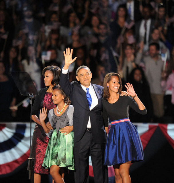 YENİDEN ABD BAŞKANI SEÇİLEN OBAMANI'NIN ZAFER KUTLAMASI