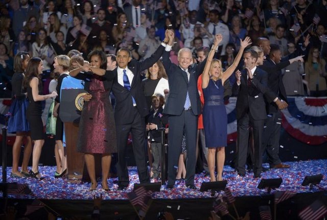YENİDEN ABD BAŞKANI SEÇİLEN OBAMANI'NIN ZAFER KUTLAMASI