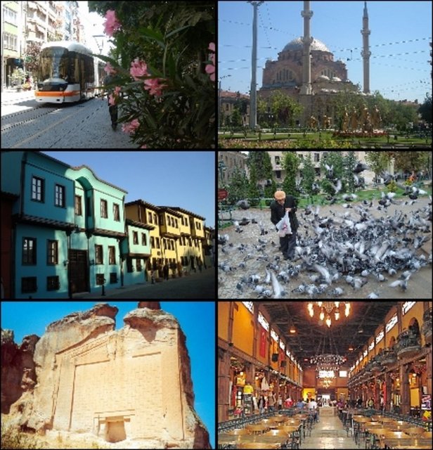 Eskişehir: Ebegümeci, madımak, mantar, kuzu kulağı, Bulamaç, Toyga, Sütlü ovmaç, Göceli (yarma) tarhana,bıt bıt ve Düğün köfte, Kapama, Haşhaşlı dolama, Tatar böreği ve Cevizli tatlı