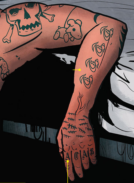  A.C.A.B. - Parmak eklemlerine yapılan ve çoğunlukla da dört nokta olarak kısaltılan A.C.A.B. İngilizce "All Coppers Are Bastards" (bütün aynasızlar p..tir) cümlesinden geliyor. İngiltere ve İrlanda'daki azılı mahkumlar arasında pek yaygın. İngiltere'deki birçok kamu binasının duvarında da A.C.A.B. yazısını görmek mümkün.