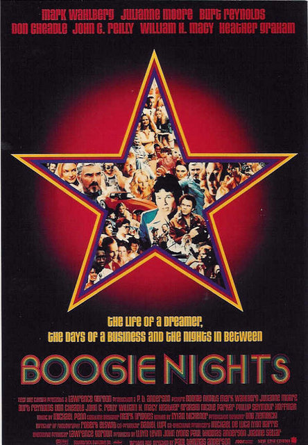 3-Ateşli Geceler (Boogie Nights) (1997) -  - Porno yıldızı Dirk Diggler'ın yükseliş-başarı hikayesine odaklanırken 70'ler ve 80'ler dünyasının 'kitsch' (bayağılık estetiği) paletine de çok şey borçlu bir eser. "Kan Dökülecek" ("There Will Be Blood", 2007) ve "The Master" (2012) ile 2000'lerde daha bir isim yapan Paul Thomas Anderson'ın adını duyurduğu bu ikinci filmi; Mark Wahlberg, Julianne Moore ve Heather Graham'in kariyerinde de önemli bir yere sahip. "Ateşli Geceler"in meseleye içeriden bakma becerisiyle yozlaşmış partiler, uyuşturucu tüketimi ve film çekimi aşamalarına dair tanımları halen akıllardan çıkmadı. -