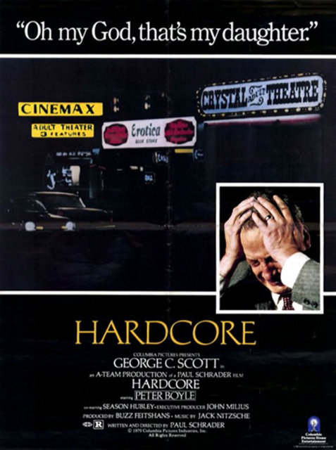 4-Hardcore (1979) -  - Porno piyasasının bütün kirli çamaşırlarını açığa çıkararak kızını arayan bir babanın hikayesi. Ancak esas mesele 'snuff film de var' ile kopmuştur aslında burada. O zaman da George C. Scott'ın tepkisi fazla 'korunaklı' kokarken, senarist-yönetmen Paul Schrader'ın muhafazakar yaklaşımına karşın belli tabuları yıktığı da söylenebilir. Kara film algılı sosyal bir yapı eşliğinde.. -