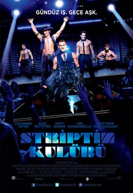 15-Striptiz Kulübü (Magic Mike) (2012) -  - Fransız Yeni Dalgası'nın cesur temaları ile 70'ler Amerikan sinemasının grenli-mesafeli dokusunu bir araya getiren, röntgencilik üzerine kurduğu görsel yapısıyla da iz bırakması kesin bir film... Striptizci filmi ya da sahne şovu yapan erkek jigoloların tasviri olarak anılabilecek yapıt, RED'den postmodern bir gelenek çıkarırken çıplaklığı, lensleri ve kurguyu kullanma şekliyle Soderbergh'in en iyileri arasına yerleşmekte sıkıntı çekmiyor. Filmin Channing Tatum'un gerçek hikayesine odaklanması ise bu noktada 'magazin değeri'nin ötesine geçemiyor!