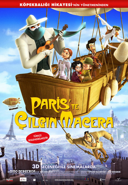 24-Paris'te Çılgın Macera (Un Monstre à Paris / A Monster in Paris) (2011)  -  - Paris ışıklarından yükselen 1910 tarihli postmodern bir canavar filmi... Yüksek pastiş ve suç oranından 'eğlenceli' bir yön bulan eserin, el çizimi animasyon ve dijital sanat yönetiminin katkısıyla 'steampunk' ve 'Sanayi Devrimi' arka planlı evreniyle taçlandırdığı şüphesiz