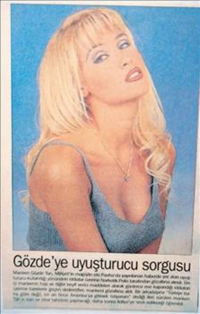 GÖZDE TAN: Çok satan bir gazetenin magazin ilavesindeki bir köşe yazısında "Ünlü manken Gözde Tan uyuşturucu batağında" başlığı atılmış ve detayında, hap ve keyif veren maddeler kullandığı için Gözde tan'ın evinden dışarıya çıkamadığı belirtilmekteydi. İstanbul Narkotik Şube Müdürlüğü, medyada yayınlanan bir yazıyı ihbar kabul etti ve ünlü manken Gözde Tan'ı gözaltına almıştı.