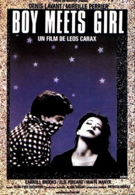 Boy Meets Girl(1984)  - Fransız sinemasının çılgın çocuğu Leos Carax'ın sevgilisinden ayrılan bir yönetmenin çaresiz bir kadınla yaşadığı etkileşimi ele alan asap bozucu filmi... Köprüüstü Aşıkları'yla da tanınan yönetmen burada siyah-beyaz dokunun ve Paris'in keyfine varıyor.