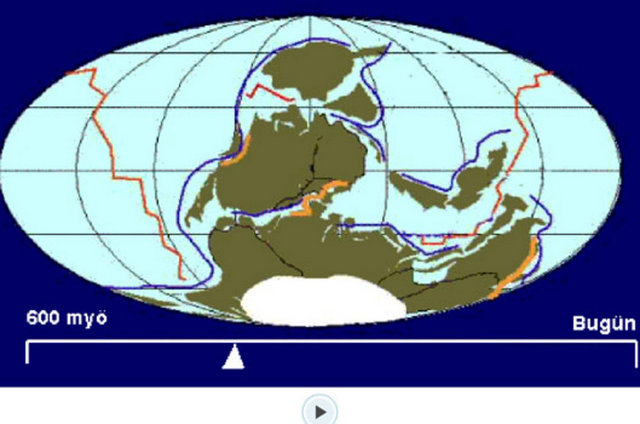 Yeryüzü kıta coğrafyasının bugünkü şeklini alması için 540 milyon yıl geçmiştir. Dünya'nın yaşı 4,6 milyar yıl olduğu var sayılır ve en az 5 milyar yıl daha ömrü vardır.