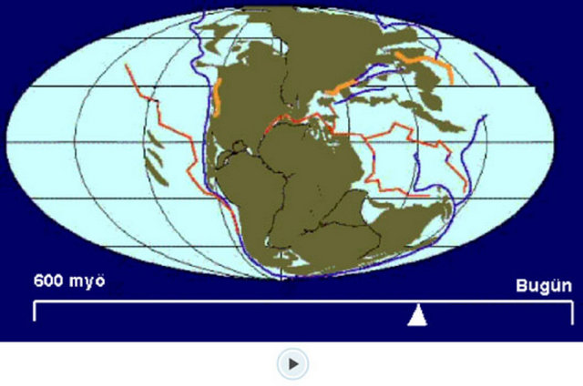Kuzey Kutbu'nda birleşmesi beklenen kıtaların, gezegendeki tektonik hareketler nedeniyle yer değiştirdiği açıklandı. Yer değiştiren kıtalar en sonunda üst üste binerek birleşecek.
