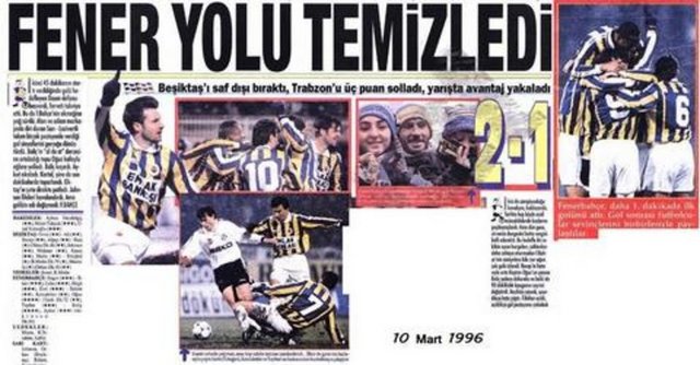 İki takım arasında 10 Mart 1996 tarihinde İnönü Stadı'nda yapılan lig maçının 21. saniyesinde fileleri havalandıran Fenerbahçeli Boliç, ezeli rekabetin kayıtlara geçen en erken golüne imza koydu. Fenerbahçe bu maçı 2-1 kazandı. -