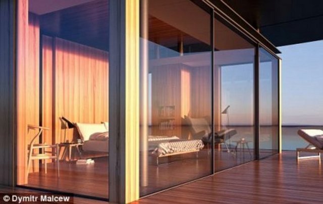 "Evi özgürlük ve doğayı sevenler için tasarladım" diyen Malcew, evin taşınabilir olduğunu, dolayısıyla istenilen yere demir atabileceğini söyledi.