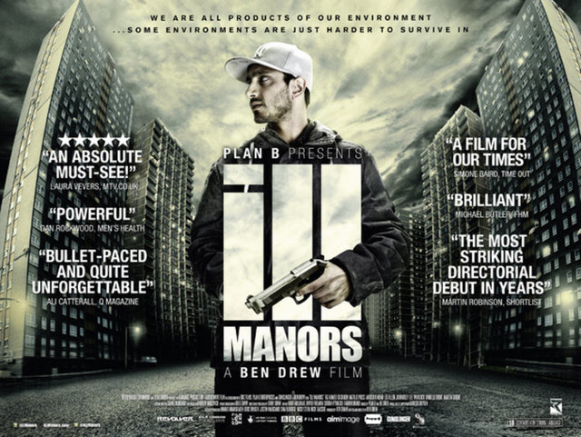 4-Belalı Mahalle (Ill Manors) (2012):   Rap ve hip-hop şarkılarıyla örülmüş dinamik bir işitsel yapı, video klip estetiğiyle doldurulmuş bir kurgu geleneği ve bunun izinde 'YouTube kuşağı'nı hedef alan bir suç filmi. 90'larda Guy Ritchie ve Danny Boyle'un yaptıklarını daha ileriye taşıma derdindeki müzisyen Ben Drew, ilk sinema deneyiminde olumlu not alıyor. -
