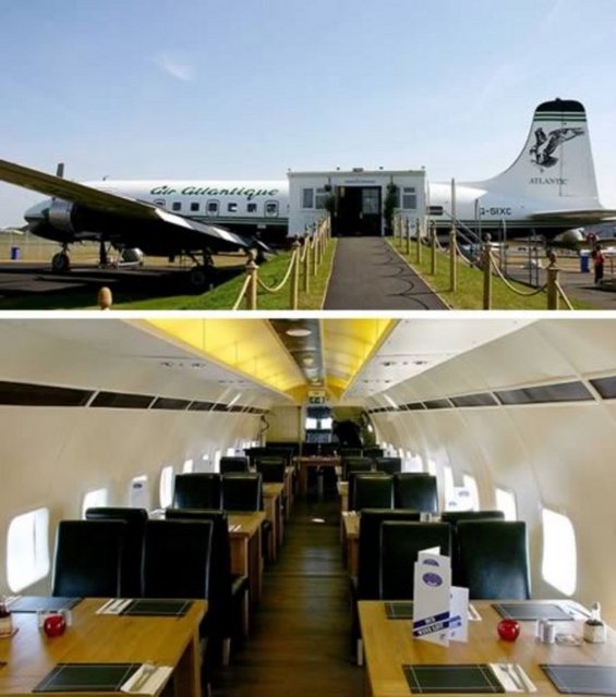 Airplane Restaurant (İngiltere) Kim demiş uçaktan restoran olmaz diye!