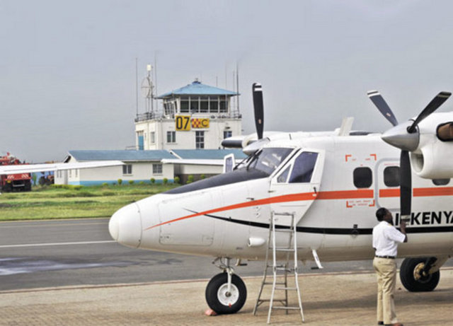 Kenyaair'in - kullandığı - Nairobi'deki - şehir - havaalanı.