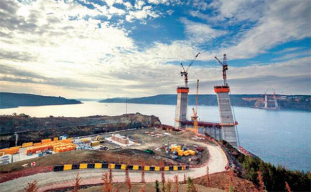 İŞTE 3. KÖPRÜNÜN YAPIM AŞAMASINDAN FOTOĞRAFLAR