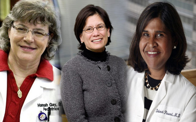 Hannah Gay, Katherine Luzuriaga and Deborah Persaud