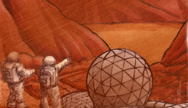 2183-Mars'taki koloni nükleer ulus haline geliyor ve Dünya'dan bağımsızlık istiyor. (ABD'nin İngiltere'den bağımsızlık istediği tarzda…)