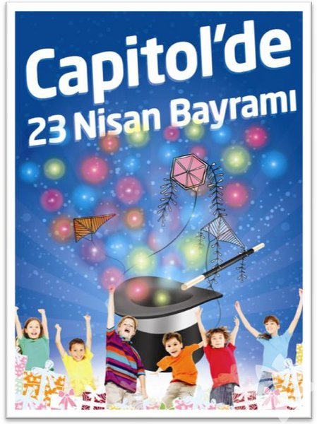 Capitol Alışveriş Merkezi, 23 Nisan Ulusal Egemenlik ve Çocuk Bayramı'nda çocuk ziyaretçilerinin doyasıya eğlenmeleri için sürprizlerle dolu bir tatil günü vaat ediyor. 