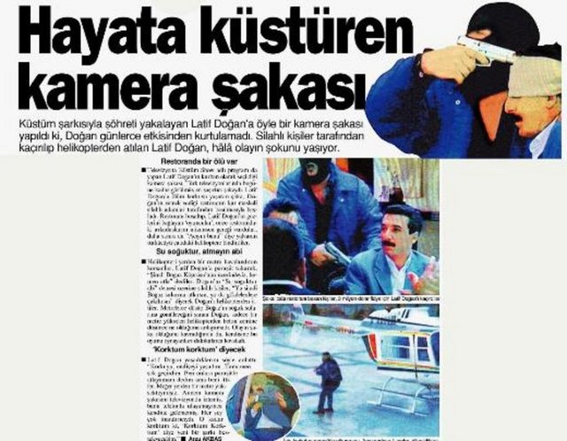 2004 - -Şimdi Boğaz Köprüsü'nün üzerindeyiz, hemen atla! -  - Latif Doğan: Su soğuktur atmayın abi... -