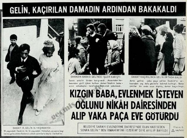 (1969) Boyundan büyük işlere kalkan 18 yaşındaki delikanlı İbrahim Sakkafi tam evleneceği sırada babasının arkadaşları tarafından nişanlısı Nebahat Mengi'nin kolundan ''Baba sözü dinlemeyenin hali budur'' denilerek koparılırcasına alınmış ve kaçırılmıştır