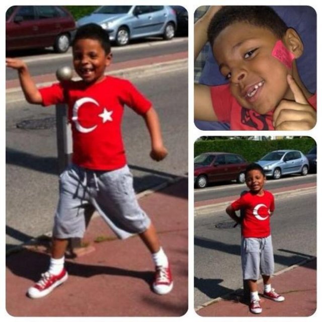 PASCAL NOUMA - Bu fotoğraf bu sabah Fransa'da oğlum okula giderken çekildi. Gerçi dişleri biraz döküldü ama olsun -