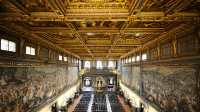 Giorgio Vasari'nin Bataglia Di Marchioni adlı duvar resmi