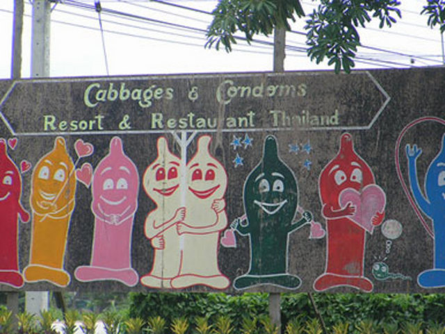 Tayland'da "Kondom Restoran" doğum kontrolüne adanan dünyadaki tek lokanta.