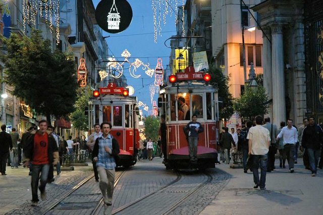 Ortalama olarak 74 metre yükseklikte yer alan İstiklal Caddesi idari olarak 9 ayrı mahalleyi kapsar.
