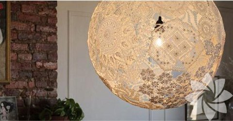 Ampul geçebilecek bir şekilde üst taraftan delik açın. Elektrik aksamını geçirin. Ve lambanız hazır!